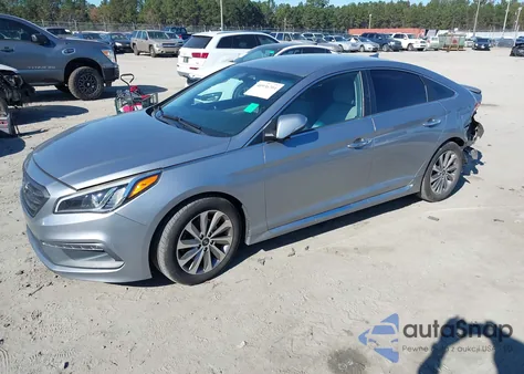 2015 Hyundai Sonata Sport z USA, uszkodzony, nr VIN 5NPE34AF5FH095027